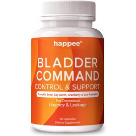 Bladder Control Supplement for Women & Men with Pumpkin Seed Extract, Soy Germ Extract, Saw Palmetto & Cranberry 4-in-1 Active Bladder Support for Urinary Frequency, Leaks & Urgency - 60 Capsules