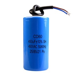 ANGEEK CD60 AC 450V 450uf 50/60HZ Capacitor Electric Capacitor Engine Start Capacitor with Cable for Refrigerator Motor Pump Generator