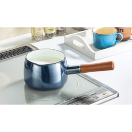 Takagi Metal ONB-14M Hollow Milk Pan, 5.5 inches (14 cm), 0.5 gal (1.2 L), Onyx Blue