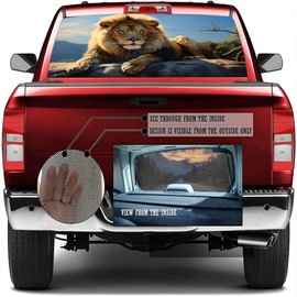Lion Animals Decals Rear Window Decals for Trucks Back Window Decal Sticker Lion on The Mountaintop Full Back Window Decals Stickers for Car Trucks SUV 66 x 22 inch