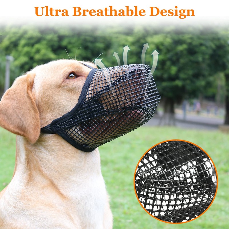 Dog Muzzle, Soft Mesh Muzzle for Small Medium Large Dogs