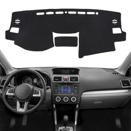 Hugeek Dashboard Cover Mat for Subaru Forester Accessories 2014-2018 Anti-Slip Dash Cover Mat Sunshade Glare UV Rays Protector Black (for Subaru Forester 2014-2018 (Black))