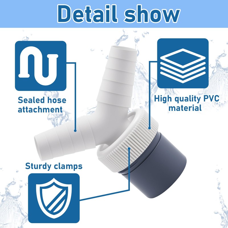Washing Machine Drain Adapter, Washing Machine Drain Double Connection, Pipe