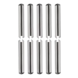 DTGN 2mm x 25mm(DxL) Slotted Spring Pins for Household Machine Fasteners 304 Stainless Steel Spring Dowel Tension Roll Pin Silver
