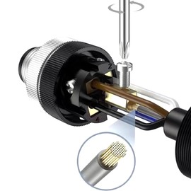 M12 Connector 5-Pin A Coded 90 Degree Circular Connector 5 Pin On-site Installable Screw Connection 12 mm Aviation Male Connector IP67 Waterproof Industrial Circle Connector