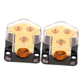 TEHAUX 2Pcs Car Audio Distribution Block Input to Output Splitter for Automotive Audio Systems Easy Installation Durable Design for Reliable Performance Harsh Conditions