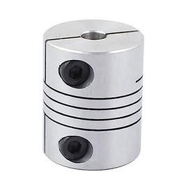 TA-VIGOR 6mm to 8mm Shaft Coupling Flexible Coupler Motor Connector Joint, D25mm x L20mm Aluminum Alloy Silver Stepper Motor Coupler Joint Connector