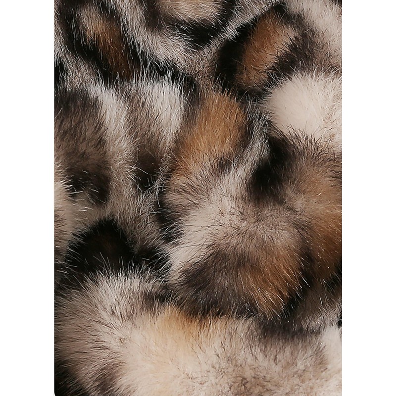 Forala Fluffy Cheetah Car Steering Wheel Cover Luxurious Faux Fur