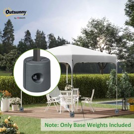 Outsunny Pop up Canopy Weights Set of 4 with Lock Design for Wind Resistance, 104LBS Stably Secure Weights for Tent Gazebo Umbrella, Water or Sand Filled