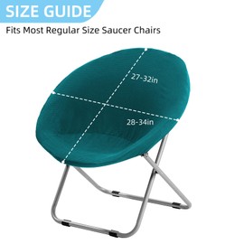 Saucer Chair Cover, Stretch Round Moon Chair Cover, Removable Spandex Jacquard Fabric Soft Saucer Chair Covers for Adults Saucer Chair, Machine Washable