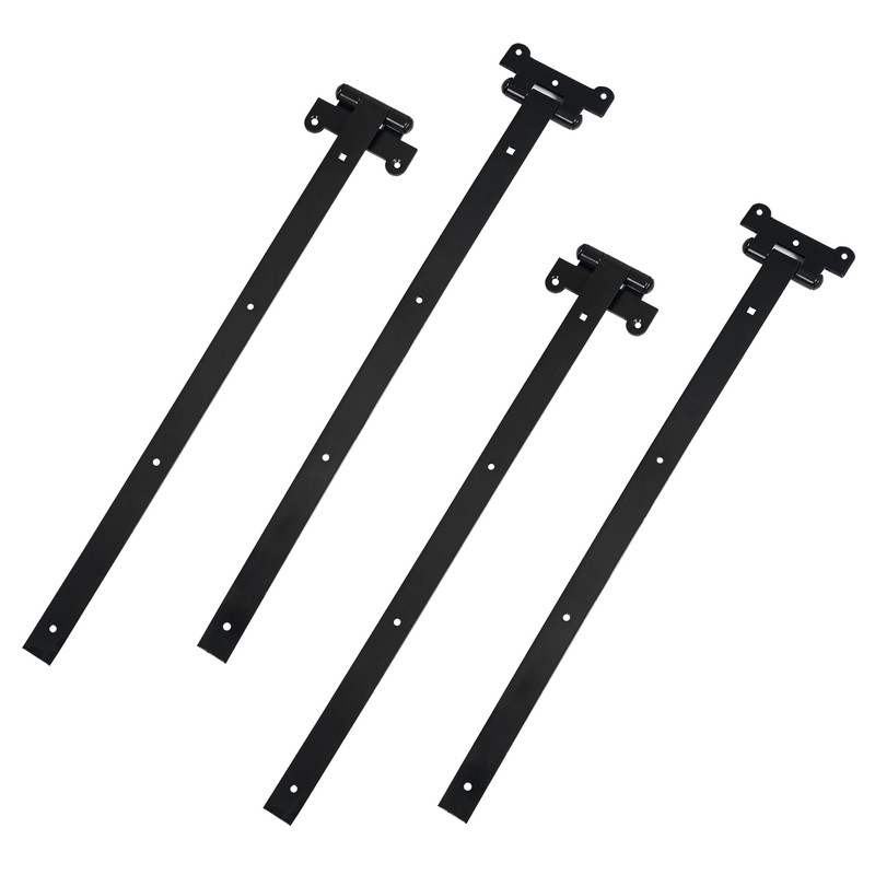 DIYWorld 24" Black Door Hinges – 2Pcs Gate Hinges with