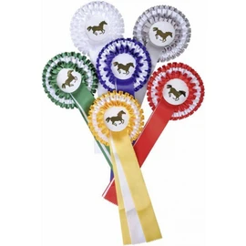 HKM 6249 Tournament Bow Triple Rosette Winner Bow Competition Bow 3-Ply Gold/White
