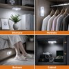 LightingWill 8 Pack USB Rechargeable Motion Sensor Puck Lights, Wireless