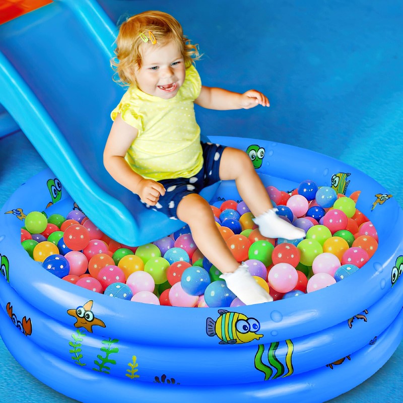 Paddling Pool Diameter 100 cm, Paddling Pool, Inflatable Pool Children,