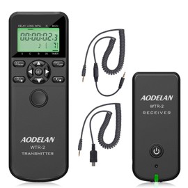 AODELAN WTR-2 Timer Shutter Release Wireless Remote Control Olympus E-M1, E-M5 Mark II, E-M10 Mark II, Panasonic DMC-FZ100, FZ200, FZ1000, FZ2500, GH5, GX1, GX7, GX8
