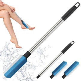 WYQR Foot Pumice Stone for Feet Scrubber Dead Skin, Pedicure Tools, Hard Skin Feet Callus Remover for Feet and Hands, with Detachable Long Rod and Two Heads[2025 Upgraded]