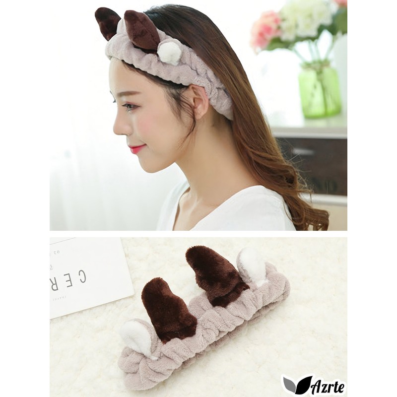 Azurte Women's Reindeer Hair Band, Cute, Hair Items, For Cleansing,