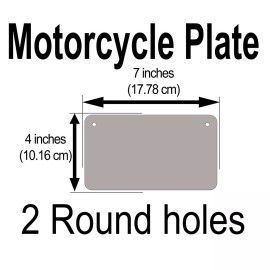 Unbranded 4x7 Inches Motorcycle License Plate 2 Holes Blanks Sublimation Lot of 10