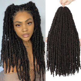 GetGal 30 inch Butterfly Locs Crochet braids Pre Looped Distressed Faux Locs Crochet Hair for Black Women 6 Packs Butterfly Soft Locs Natural Hair Extension(30inch,#4)