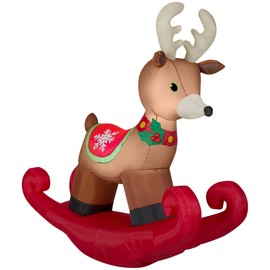 Gemmy 6' Airblown Rocking Reindeer Christmas Inflatable