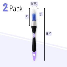 Bates- Trim Brush, 0.75 Inch, Edge Painting Tool, Purple Brushes