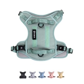 2025 New Edition, Fei & Eve Classic Dog Harness - Quick-Release Buckles | 3-Point No-Pull Control | Heavy-Duty 900D Nylon | Dual Safety Handles | Breathable Mesh | Adjustable Fit | Large,Green