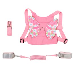 Toddler Harness Leashes with Retractable Wrist Link Pink 1.5M Rope Butterfly Prevent Lost Harness Belt Strap