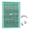 Lash Clusters 160PCS Invisible Eyelash Band Clusters with Natural Eyelashes