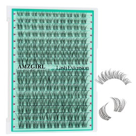 Lash Clusters 160PCS Invisible Eyelash Band Clusters with Natural Eyelashes Cluster Wide Stem Eyelash Extensions Individual Wispy Lashes Cluster(Lavendy,D-Mix8-16mm)