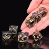 ORUZA 7-Piece Polyhedral DND Dice Set Liquid Core Dice