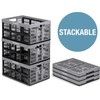 CleverMade Collapsible Utility Crate, Obsidian, 1PK - 45L (11 Gal)