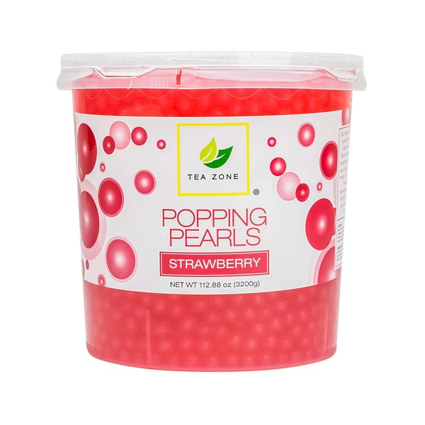Tea Zone Apex Popping Pearls Jar, Strawberry, 7 lb.