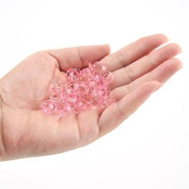 PowerTRC 144 Pcs Mini Acrylic Pink Pacifiers for Baby Shower Games, 0.86 Inch Bulk Baby Shower Decoration Chupones para Gender Reveal Table Decorations Party Favors