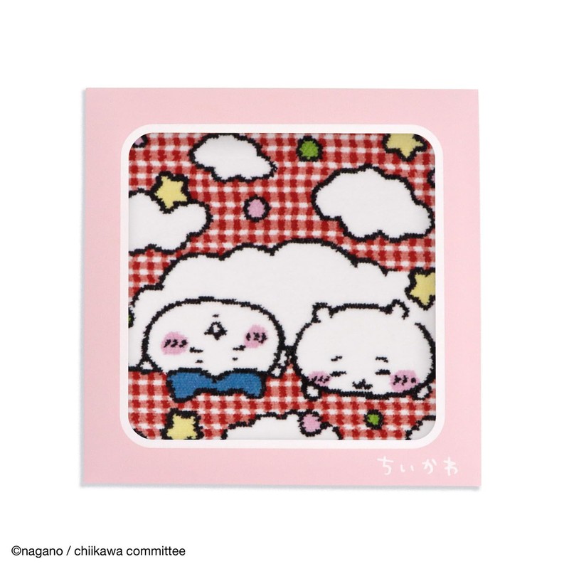 Chiikawa 41-5060250 Towel Handkerchief, Red, Chenille, Packaged, Cute, Approx. 9.8