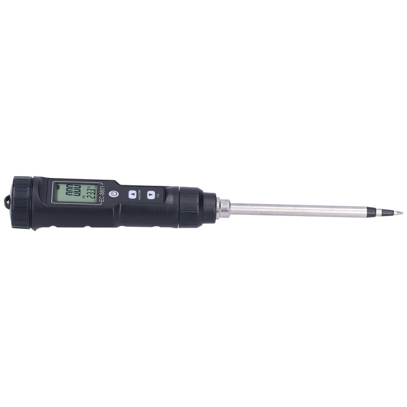 EC Tester with LCD Display Soil Conductivity Temperature Meter for