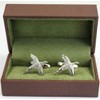 Soprano Silver Flying Pheasant Solid Country Cufflinks