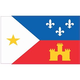 StickerTalk Louisiana Cajun Flag Vinyl Sticker, 5 inches by 3 inches