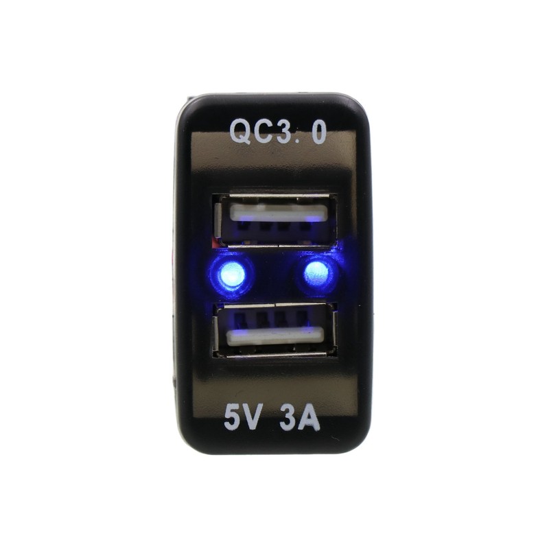 QC3.0+5V 3A Dual USB Power Socket, Quick Charge Car Charger