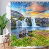 ASDCXZ Shower Curtain 180x200 cm, Natural Landscape Mountains and Rivers