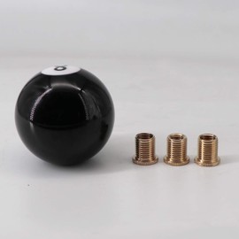 Dokili Universal Car Gear Knob Lever Handle Shifter for Almost All Manual Cars Black 8 Billiard Ball Round with 3 Screw Connections: M8 x 1.25 M10 x 1.25 M10 x 1.5