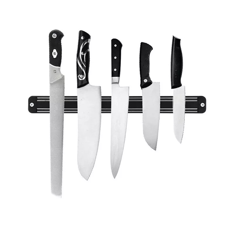 TECHTONGDA 15in Magnetic Knife Scissor Storage Holder Black Storage Kitchen