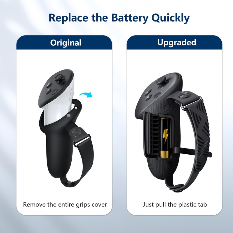 AMVR Upgraded Controller Grips Cover Compatible with Meta/Oculus Quest 3S/Quest