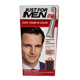 Just For Men Hair Color Easy Comb In Application A-50 Darkest Brown Natural