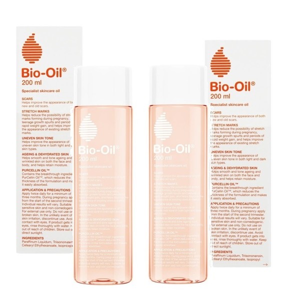 Bio Oil 2x Bio-Oil Purcellin Skincare Oil for Scars Stretch Marks Uneven Skin 2x200ml