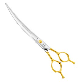 HASHIMOTO Curved Scissors for Large Dog Grooming,8.0 inches, Designed for Professional Groomers or Family DIY Use.