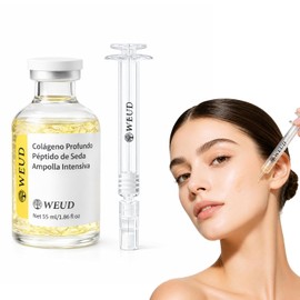 WEUD Serum Facial Coreano con 30+ Péptidos y 4 Colágenos, Ampolla Intensiva con Colágeno Hidrolizado y Péptido de Seda, Reafirma, Hidrata e Ilumina la Piel, Cuidado Antiedad para Todo Tipo de Piel