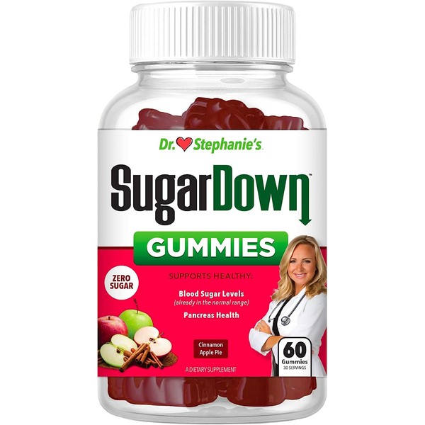Pharmaganics Dr. Stephanie’s SugarDown Gummies – Ceylon & Cassia Cinnamon Supplement - 0g Sugar