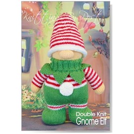 Knitting by Post Knitting Pattern Gnome Elf from Get Ready for Christmas with this Gnome and Elf Festive Fusion in Green, Red and White