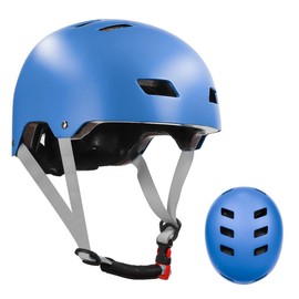 LANOVAGEAR Kids Bike Helmet for 2-14 Years Old Boys Girls, Adjustable Skateboard Helmet for Cycling, Skateboarding, Scooter, Skate (Blue, M)