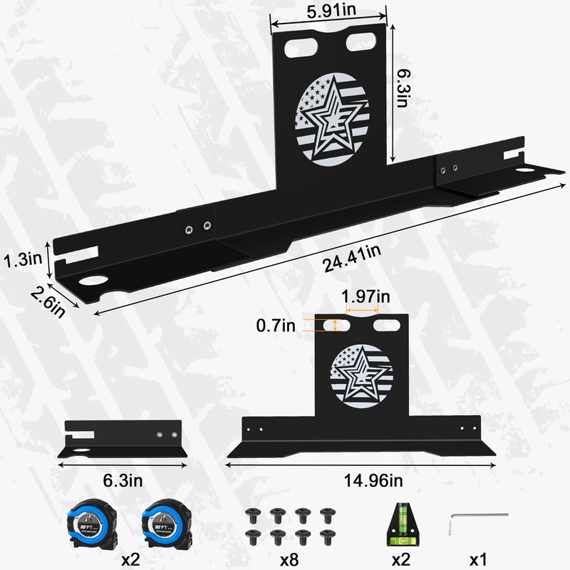 kuaiben Wheel Alignment Tool with Imperial Tape Measure, Upgraded Automotive